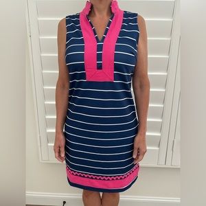Simply Southern navy and pink dress